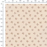 Tissu - Têtes d'ours aux expressions