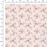 Tissu - Roses et branches fleuries