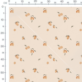Tissu - Citrons aquarelle sur beige