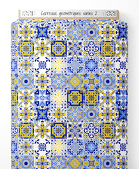 Tissu - Carreaux géométriques variés 2