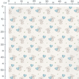 Tissu - Koalas et ballons bleus