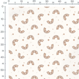 Tissu - Arcs-en-ciel souriants roses