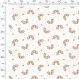 Tissu - Véhicules de chantier et arbres