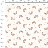 Tissu - Véhicules de chantier et arbres