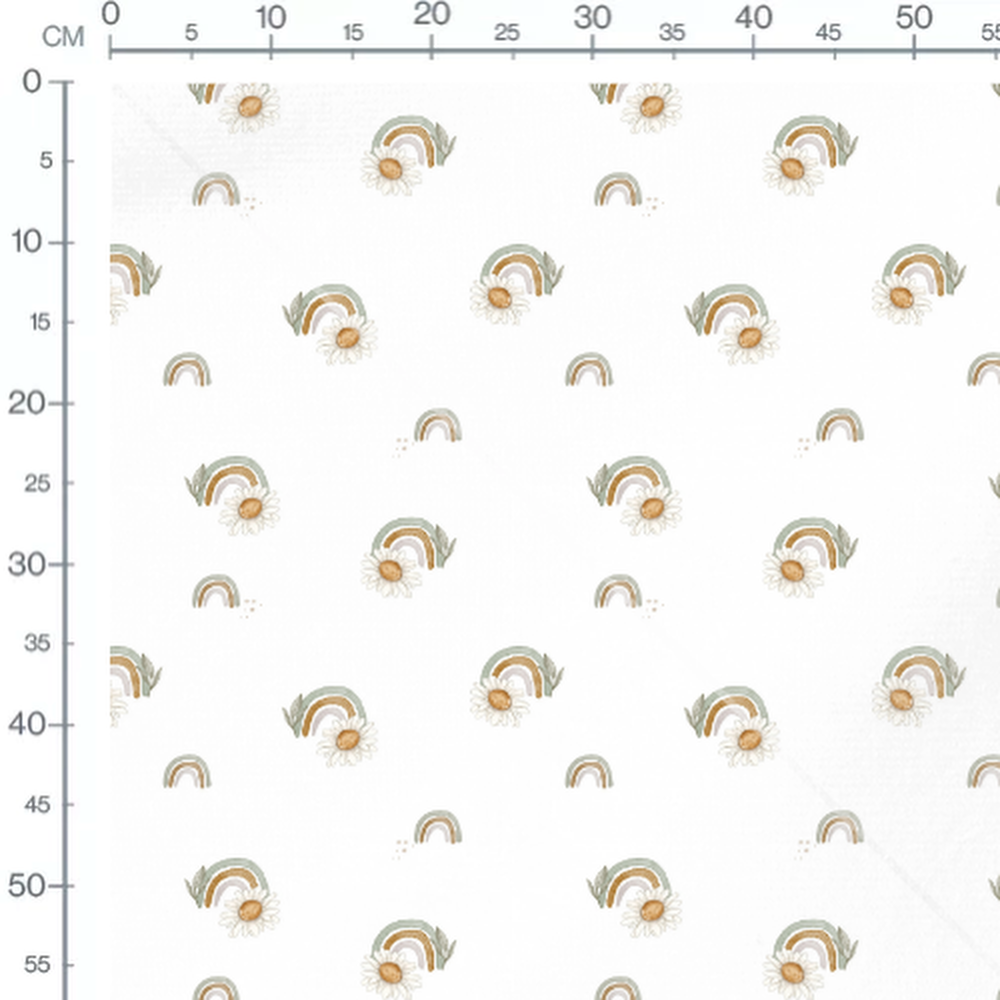 Tissu - Rayures irrégulières marron orange