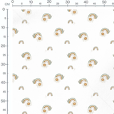 Tissu - Rayures irrégulières marron orange