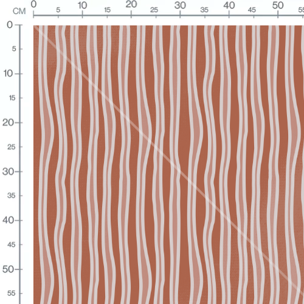 Tissu - Rayures ondulées blanches