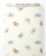 Tissu - Papillons pastel sur fond clair