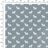 Tissu - Vaches sur fond bleu