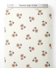 Tissu - Tournesols beige et brun