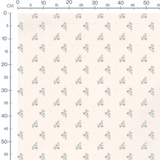 Tissu - Petites fleurs bleues crème