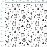 Tissu - Tissu Grenouille Feuille Doodle