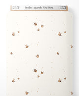 Tissu - Abeilles aquarelle sur fond blanc