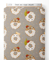 Tissu - Donuts avec visages amusants