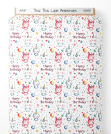 Tissu - Tissu Lapin Anniversaire