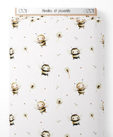 Tissu - Abeilles et pissenlits