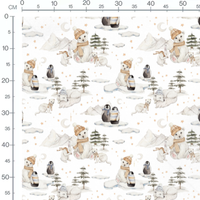 Tissu - Animaux polaires et montagnes