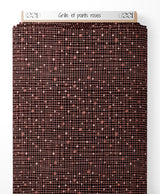 Tissu - Grille et points roses