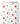 Tissu - Fraises rouges et fleurs blanches