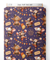 Tissu - Cirque festif sur fond violet