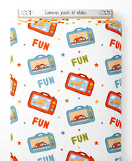 Tissu - Caméras jouets et étoiles