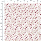 Tissu - Fleurs roses et feuilles vertes 2