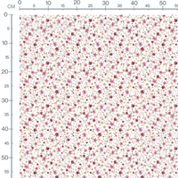 Tissu - Fleurs roses et feuilles vertes 2