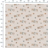 Tissu - Motif lettres et visages