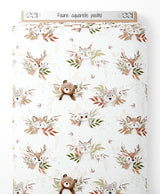 Tissu - Faune aquarelle pastel