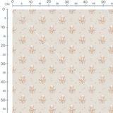 Tissu - Animaux en rangées colorées