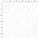 Tissu - Brindilles et baies marron