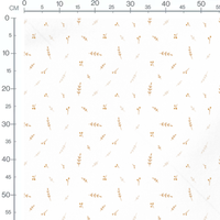 Tissu - Brindilles et baies marron