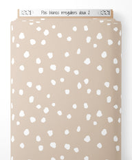 Tissu - Pois blancs irréguliers doux 2