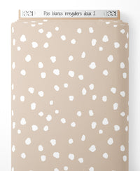 Tissu - Pois blancs irréguliers doux 2