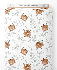 Tissu - Petites citrouilles souriantes