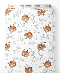 Tissu - Petites citrouilles souriantes