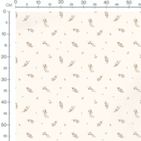 Tissu - Brindilles et baies beiges