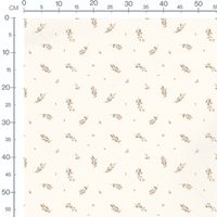 Tissu - Brindilles et baies beiges