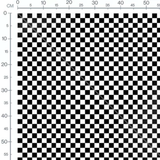 Tissu - Damier noir et blanc alterné