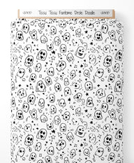 Tissu - Tissu Fantome Drole Doodle