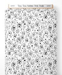 Tissu - Tissu Fantome Drole Doodle