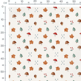 Tissu - Champignons bruns et glands