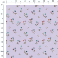 Tissu - Fleurs pastel sur fond lilas