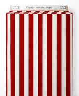 Tissu - Rayures verticales rouges