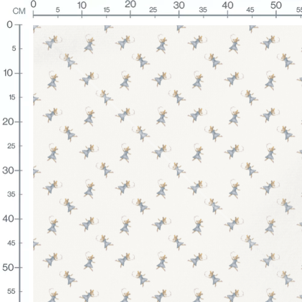 Tissu - Souris danseuses couronnées