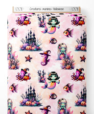Tissu - Créatures marines Halloween