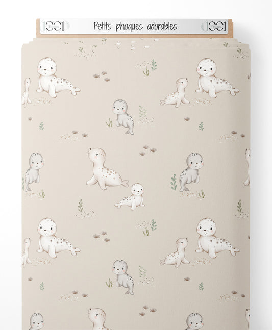 Tissu - Petits phoques adorables