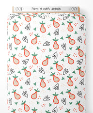 Tissu - Poires et motifs abstraits
