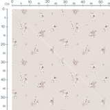 Tissu - Boules de coton sur beige
