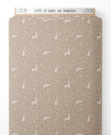 Tissu - Cerfs et lapins sur branches